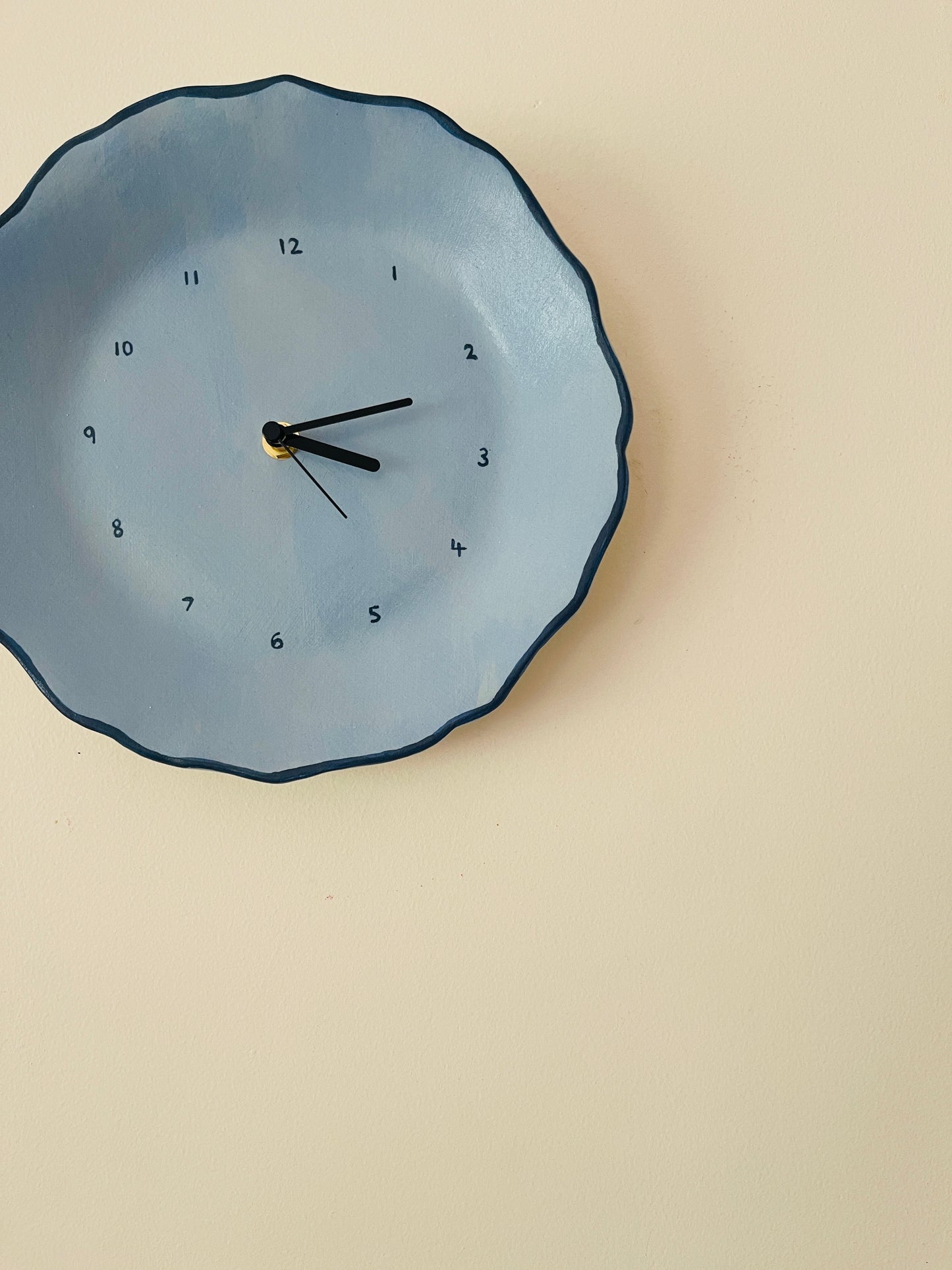 Blue ceramic clock