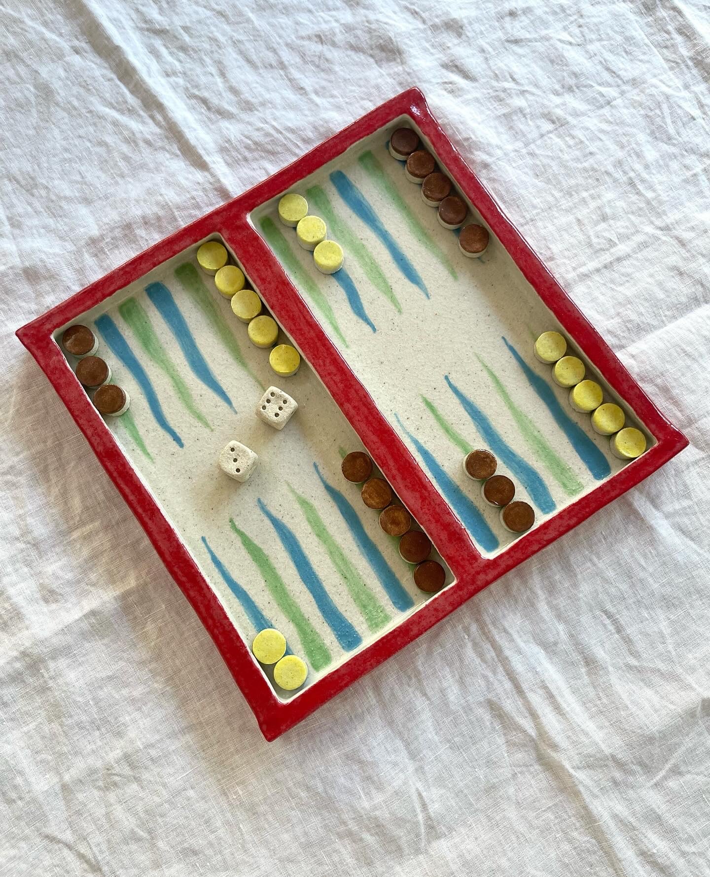 Ceramic Backgammon board