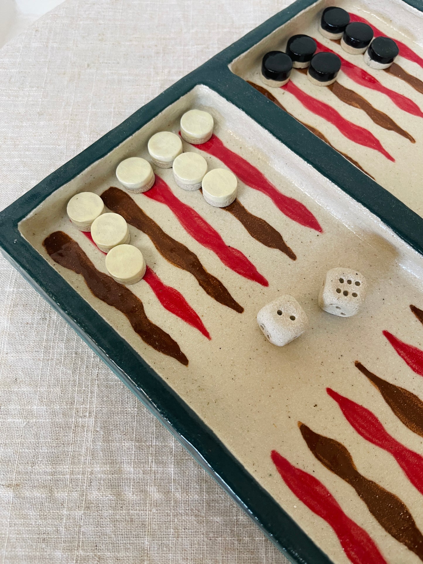 Hand-built Backgammon Board