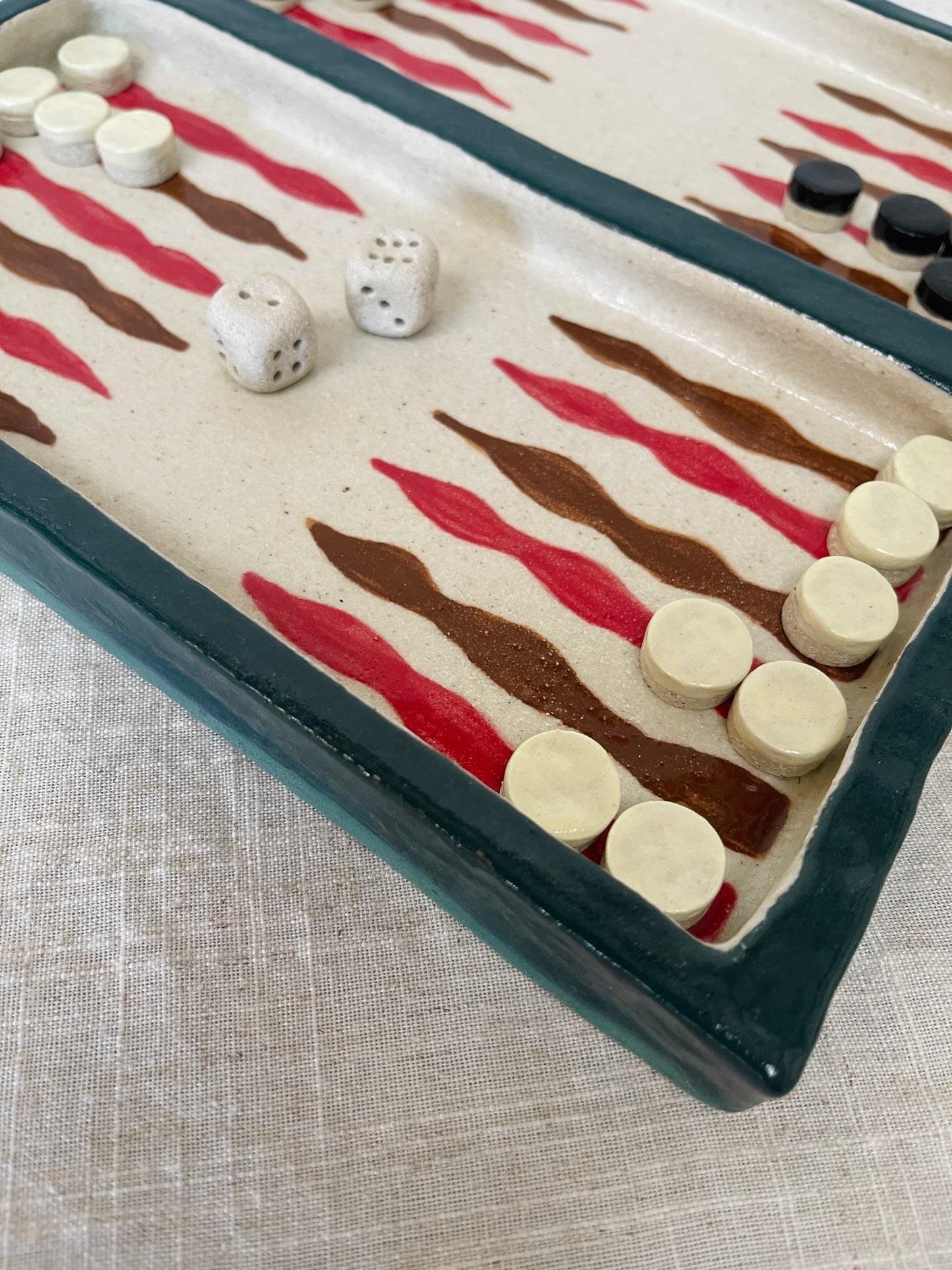 Hand-built Backgammon Board