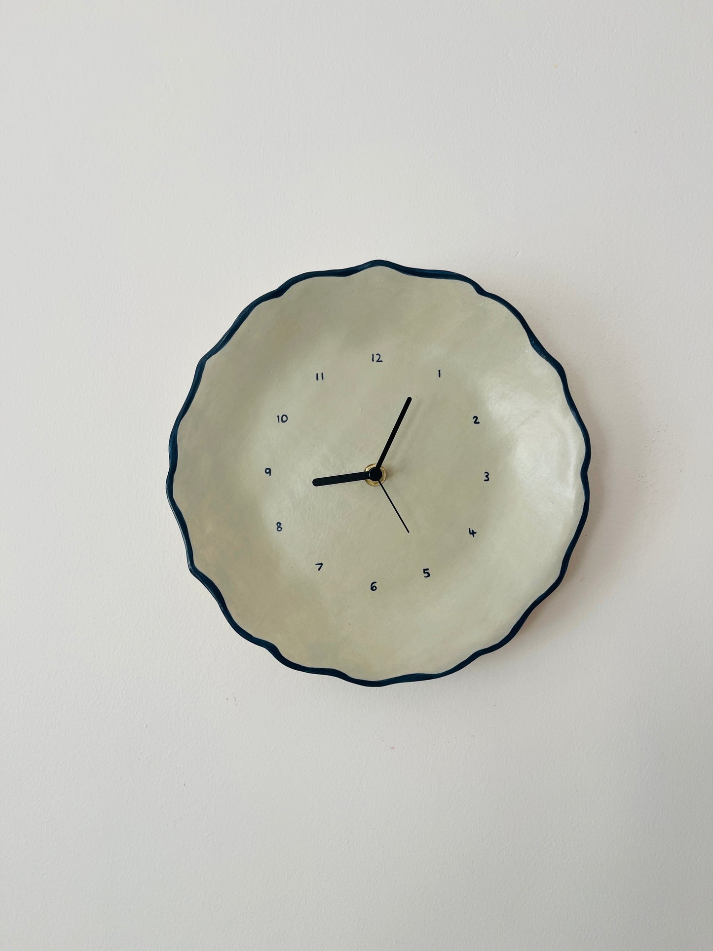 Blue/green ceramic clock