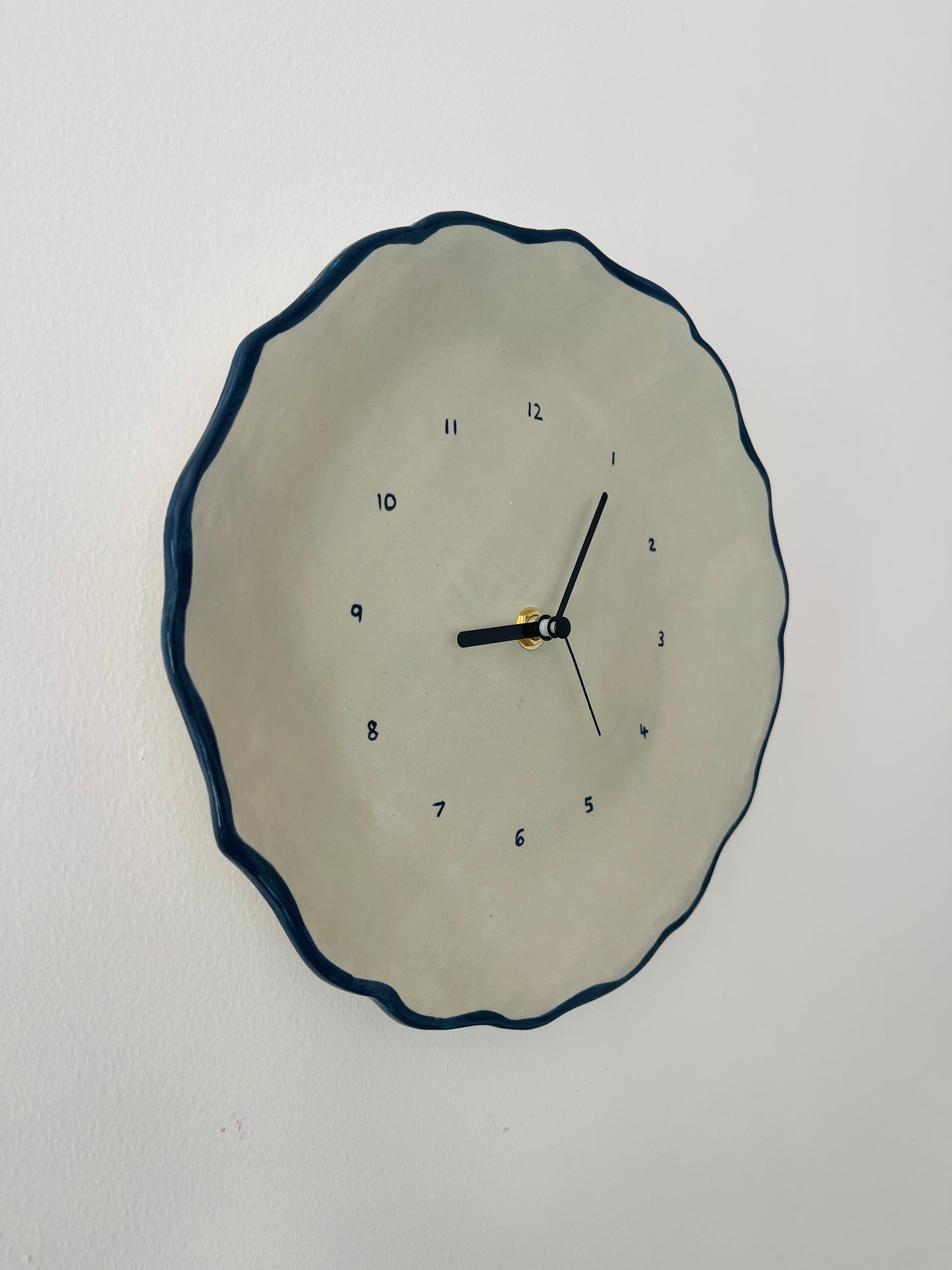 Blue/green ceramic clock