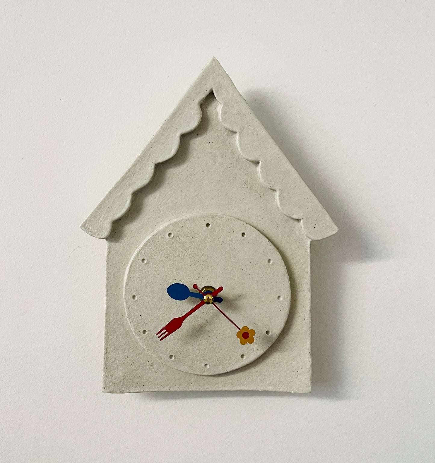 House shaped ceramic heirloom clock