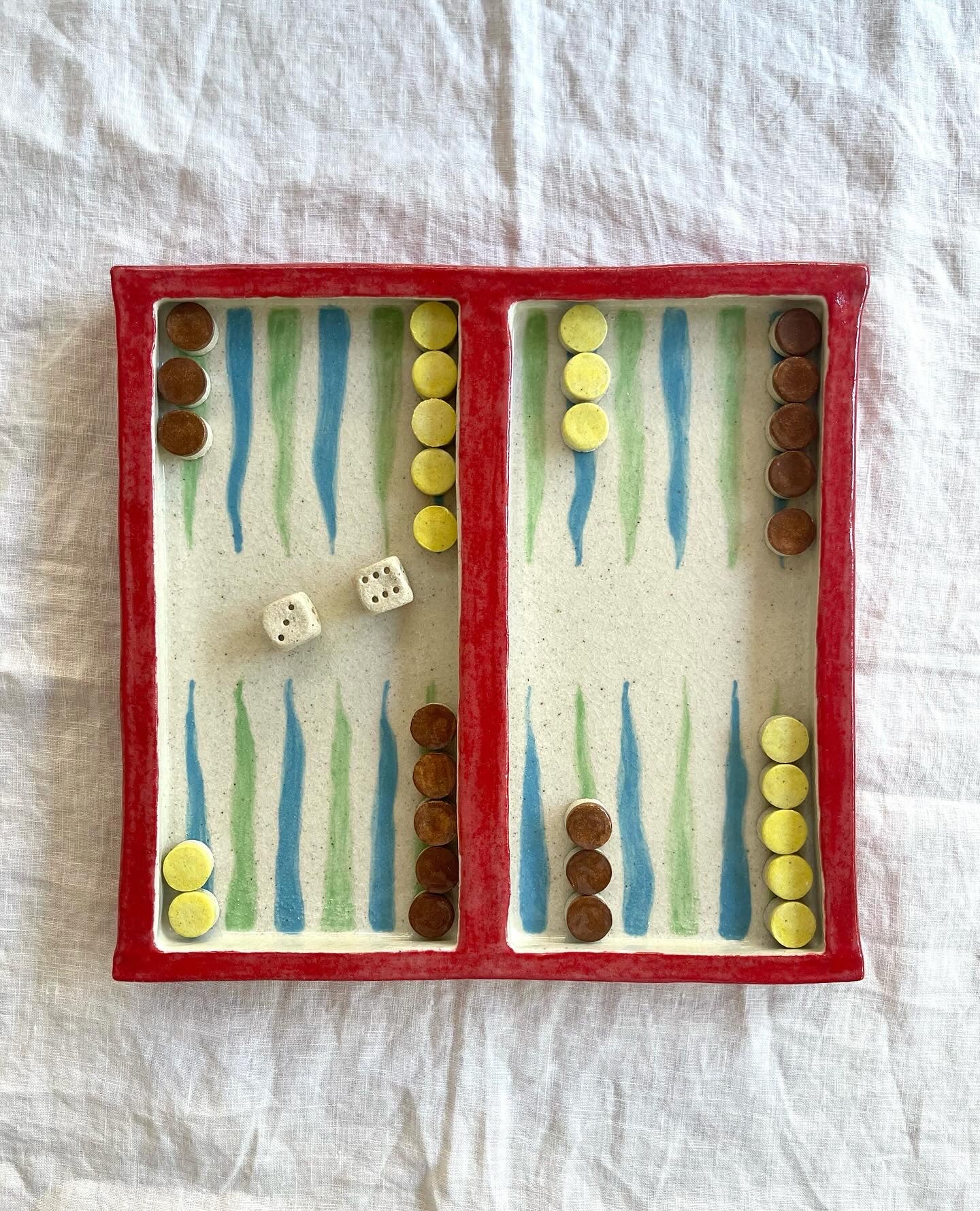 Ceramic Backgammon board