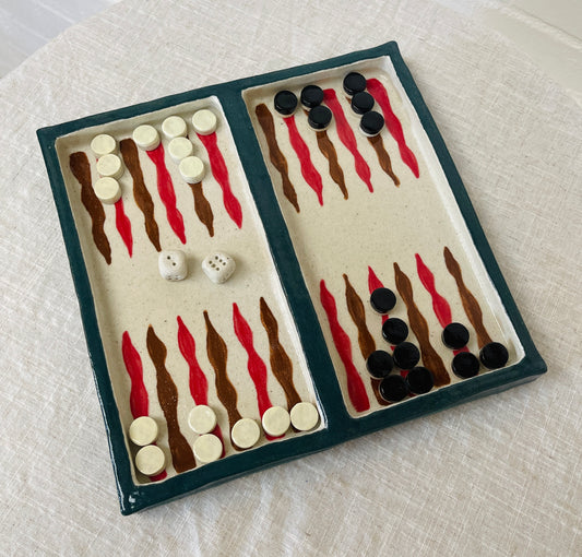 Hand-built Backgammon Board