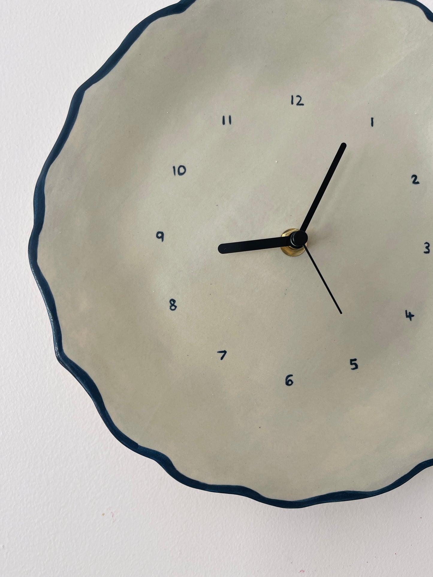 Blue/green ceramic clock