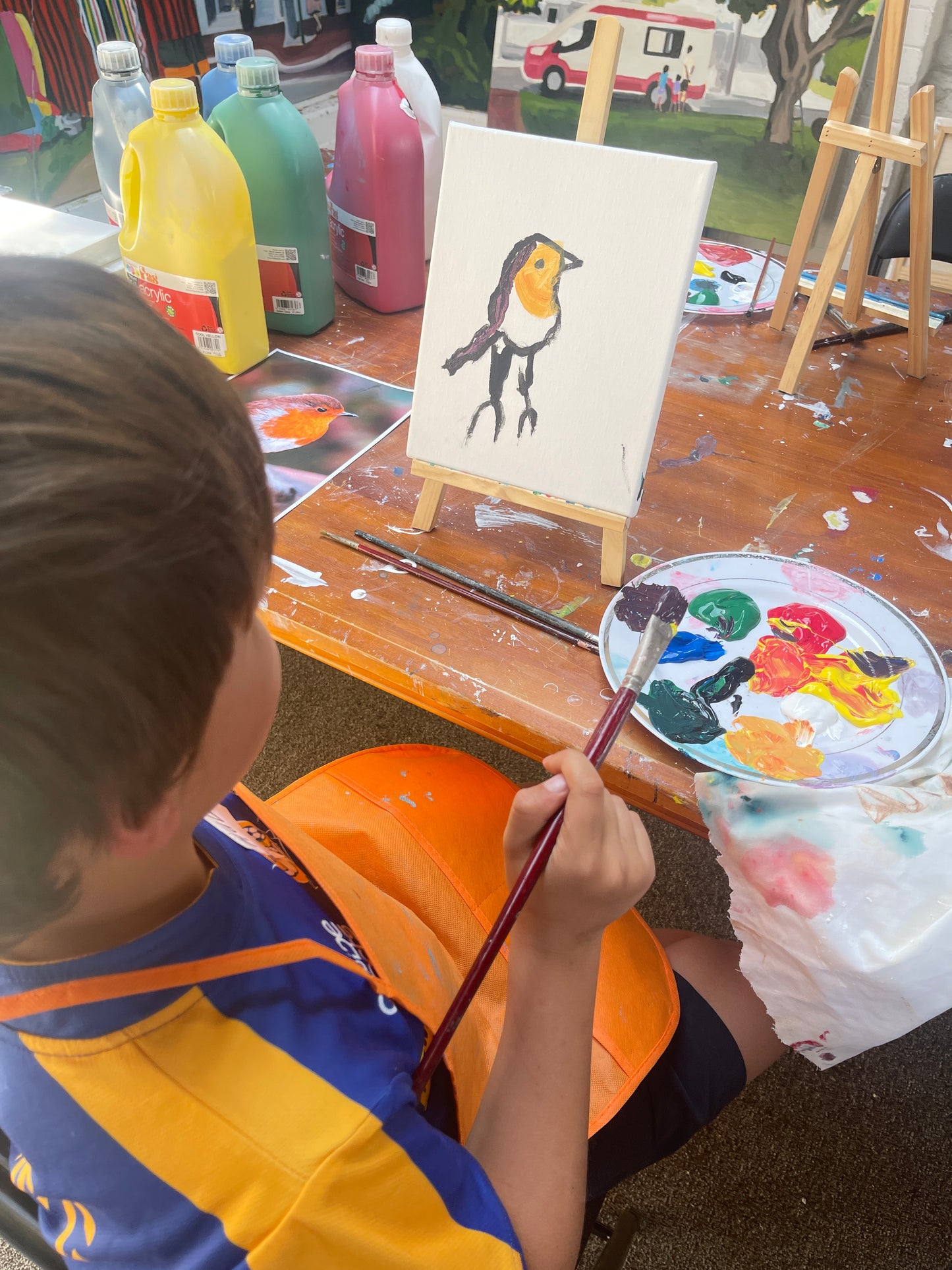 School holiday workshop - Acrylic bird painting - Wed Jan 29