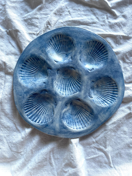 Shell oyster plate