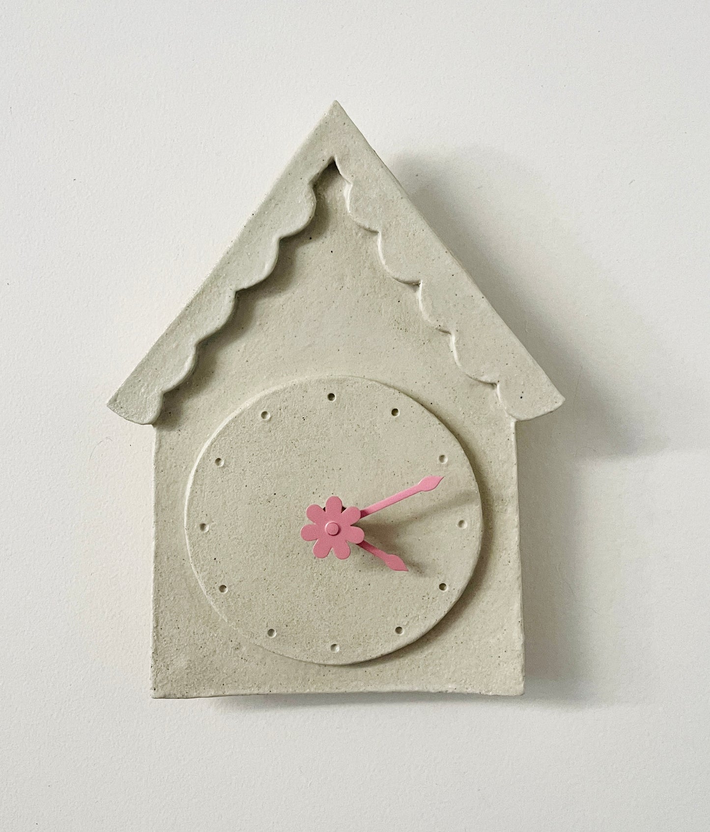 House shaped ceramic heirloom clock